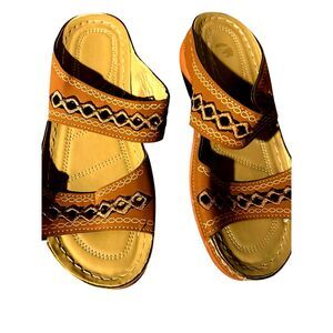Brown Sandals Women Size 8   Fashion Casual Wedges Shoes‎ outdoor slippersd